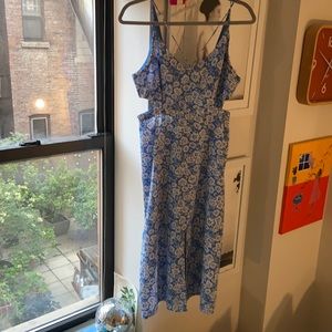 Top shop blue and white floral dress